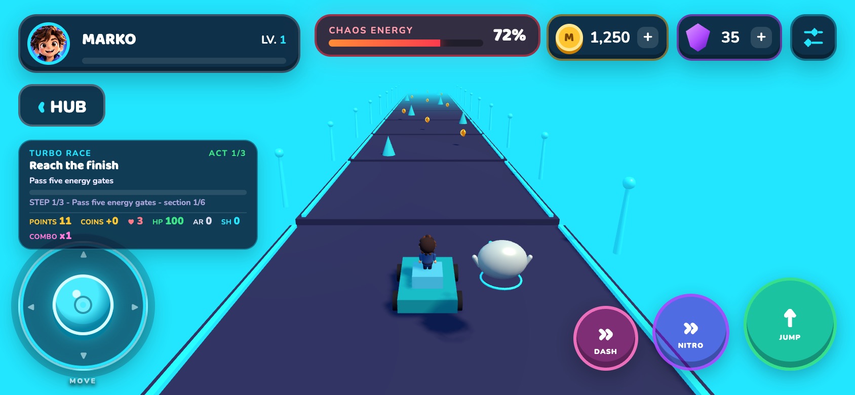 Turbo Race: passa i portali di energia